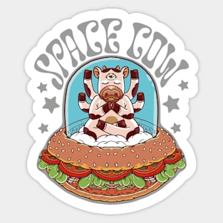 Space cow Sticker